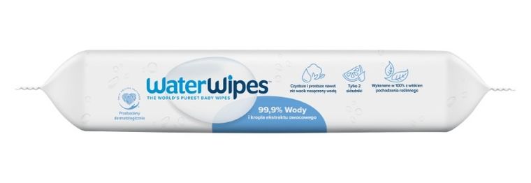 WaterWipes, BIO, chusteczki nawilżane, 60 szt.