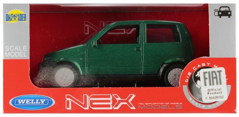 Welly, Fiat Cinquecento, pojazd, model metalowy, 1 szt.