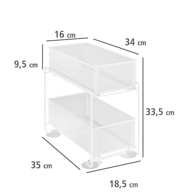 Wenko, koszyk kuchenny na żywność, Gioma, 2 poziomy