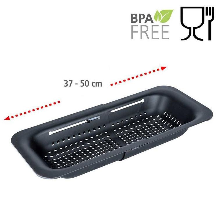 Wenko, organizer rozsuwany do zlewu, Sivo, 37-50 cm