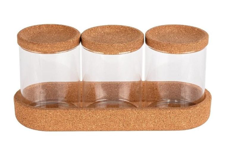 Wenko, pojemniki na płatki kosmetyczne i patyczki, Apiro, 3 szt.