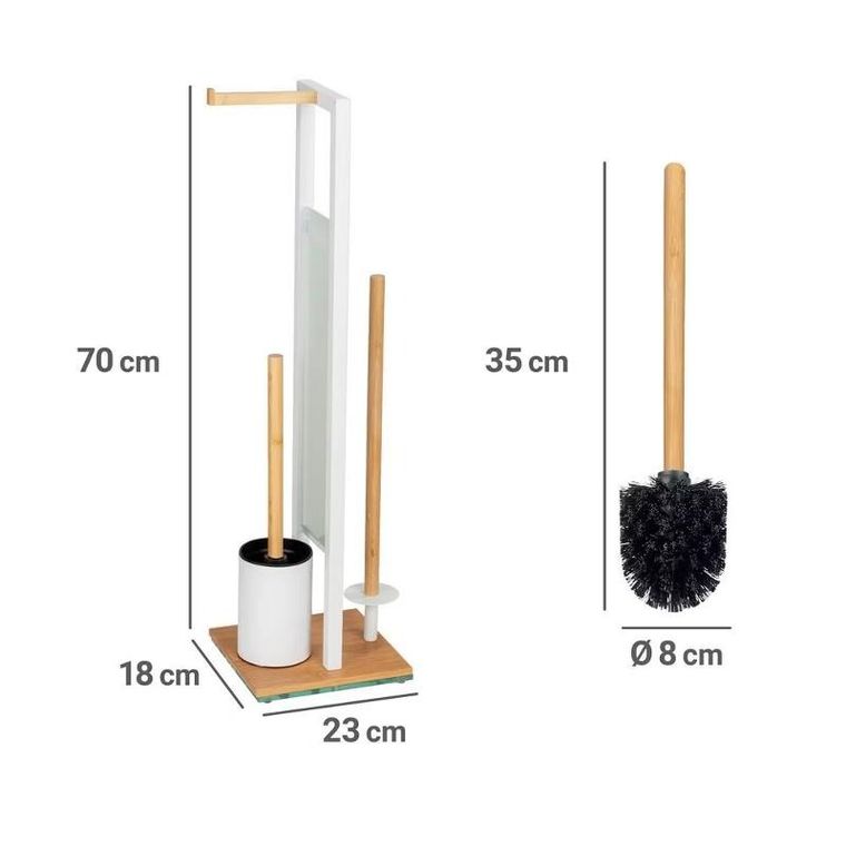 Wenko, Rivalta, stojak na papier toaletowy i szczotkę wc, 3w1