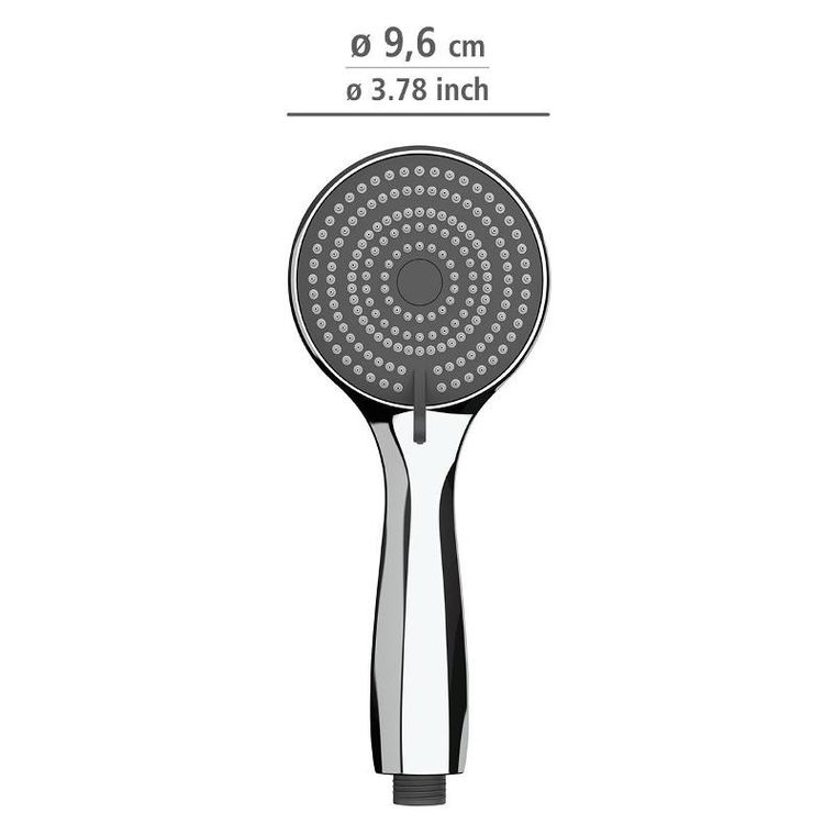 Wenko, słuchawka prysznicowa z funkcją oszczędzania wody, średnica 9,6 cm, 3 strumienie
