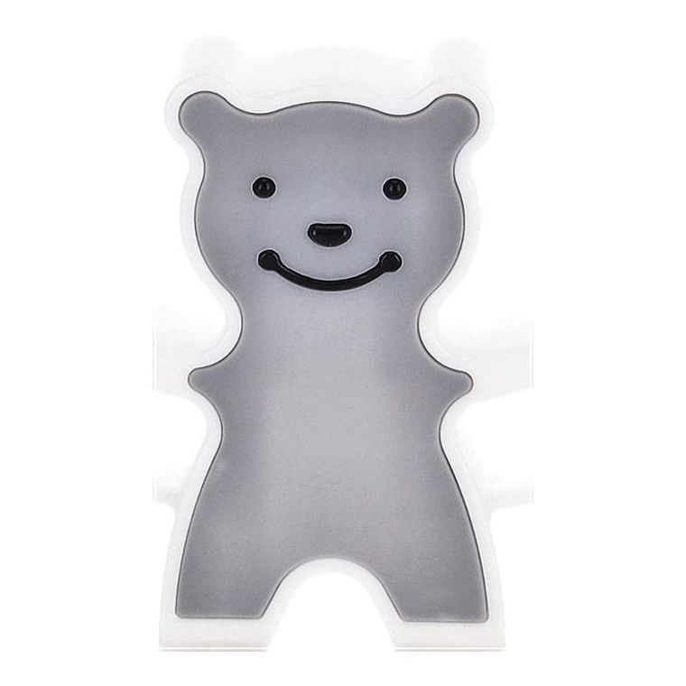 Wielofunkcyjny wieszak z misiem, szary