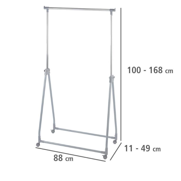 Wieszak na ubrania, na kółkach