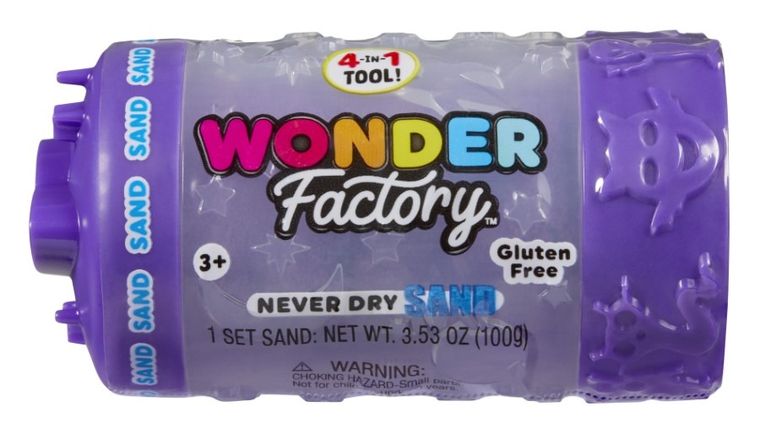 Wonder Factory, Never Dry Sand, piasek kinetyczny w tubie, 1 szt.