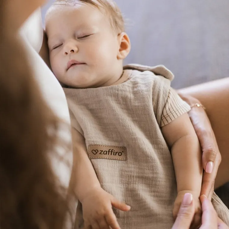 Zaffiro, Malaga, śpiworek do spania, muślinowy, TOG 1.5, beige, 6-12m