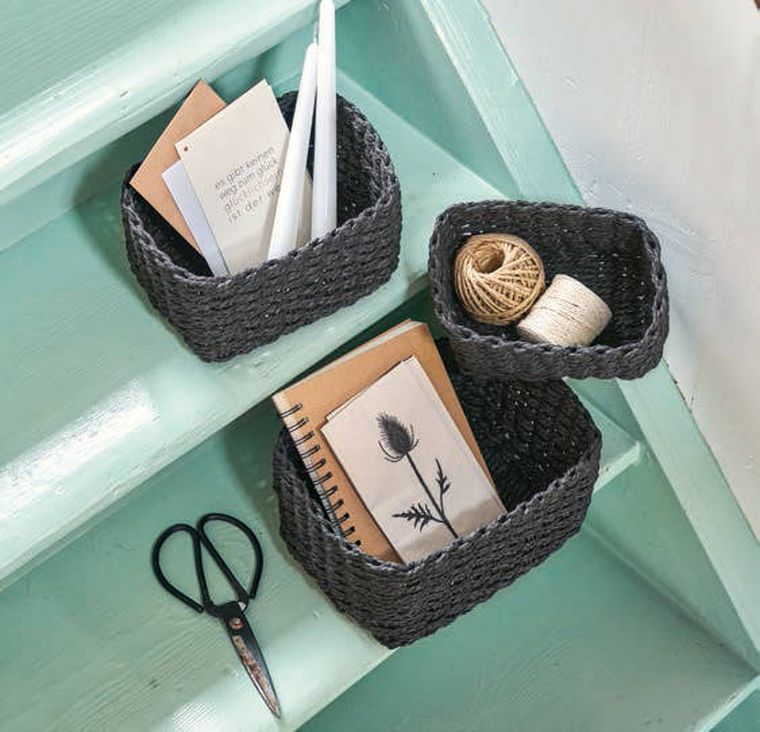 Zeller, koszyki do przechowywania, plecionka papierowa, 3 szt.