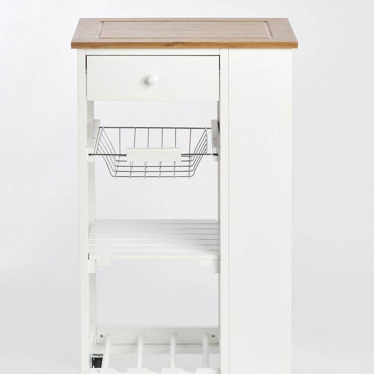 Zeller, wózek kuchenny, z bambusowym blatem, 50-37-86,5 cm