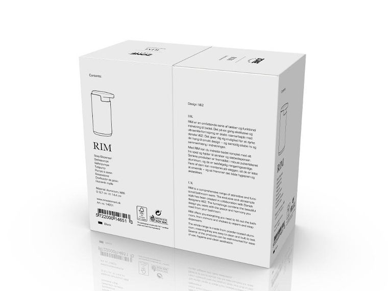 Zone Denmark, dozownik do mydła, Rim, czarny