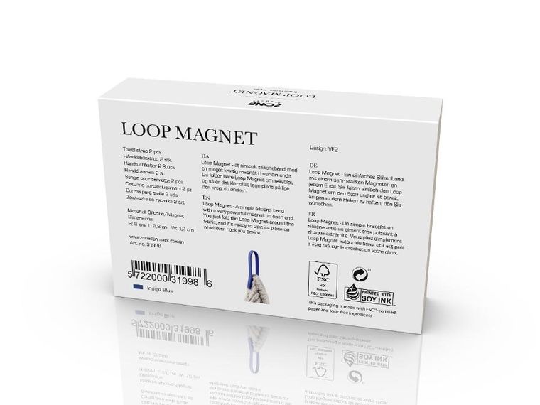 Zone Denmark, haczyki ścienne, magnetyczne, niebieskie, 2 szt.