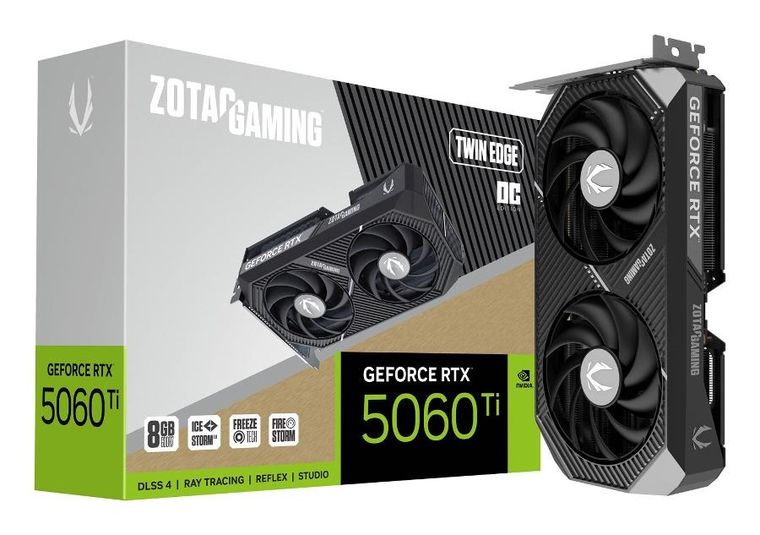 Zotac, karta graficzna, Geforce RTX 5060 Ti 8GB TWIN EDGE OC GDDR7 128bit 3DP/HDMI