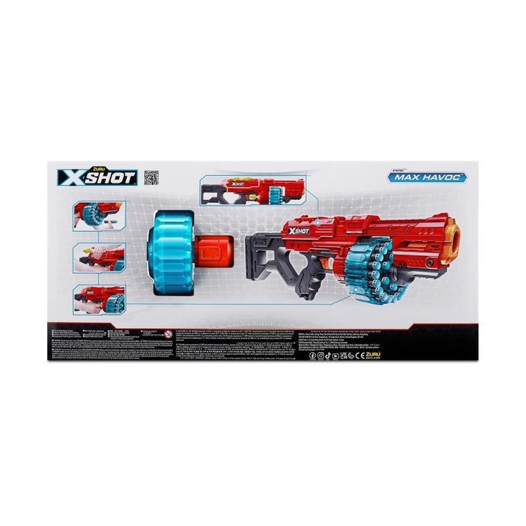 Zuru, X-shot, Excel Max Havoc, wyrzutnia, 48 strzałek