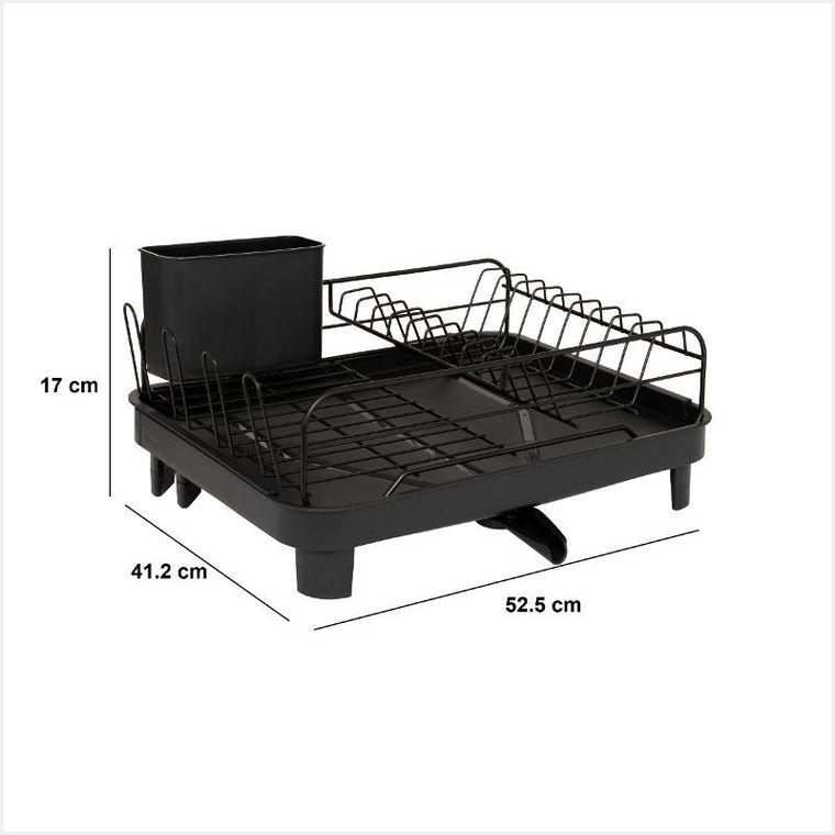 5five Simply Smart, Black Edition, suszarka do naczyń, 52,5-41,2-17 cm