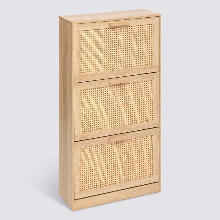 5five Simply Smart, Cane, szafka na buty wąska wysoka, plecionka wiedeńska, 60-24-113 cm
