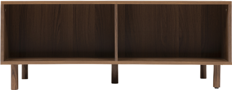 5five Simply Smart, Slidy, stolik kawowy z zamkniętymi półkami, kolor ciemnego drewna, 108-60-42 cm