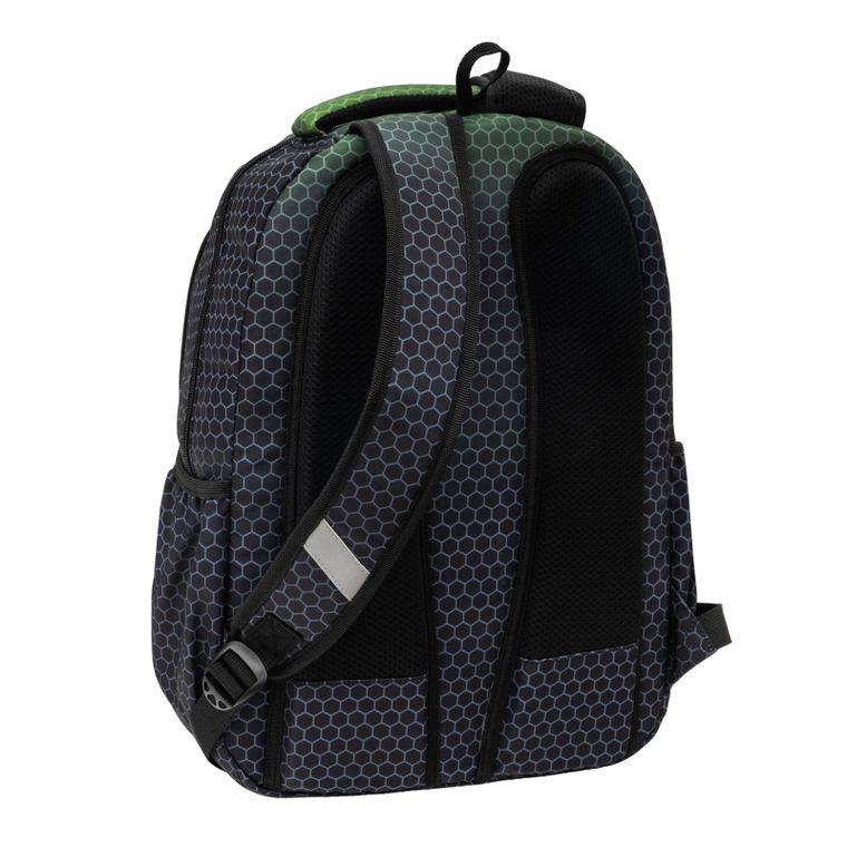 Abag, plecak szkolny, 3-komorowy, hexagon green ombre