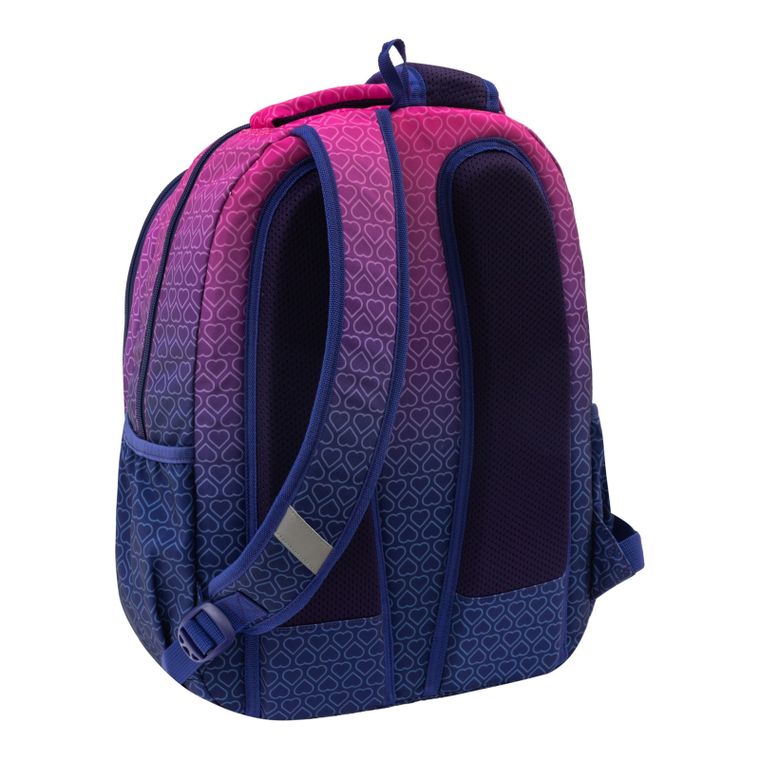 Abag, plecak szkolny, 3-komorowy, hexagon pink ombre