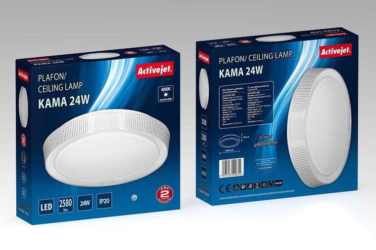 Activejet, Kama, plafon sufitowy LED, 24W