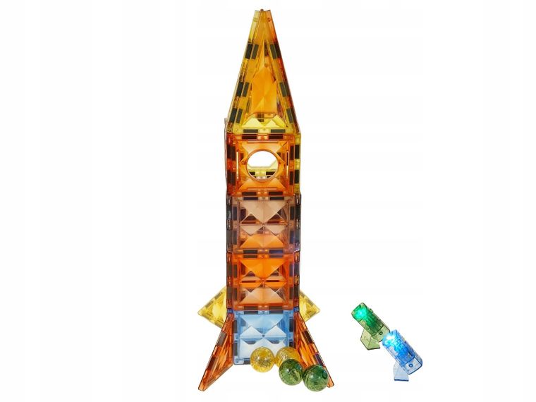 Adar, klocki magnetyczne ze światłem, 110 elementów