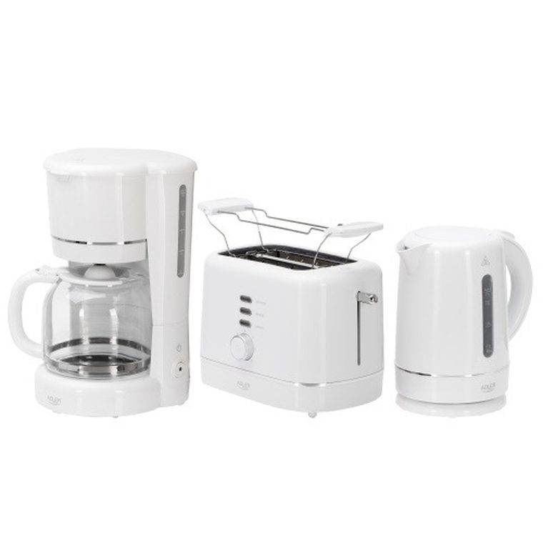 Adler, czajnik elektryczny z filtrem, biały, 1,7l