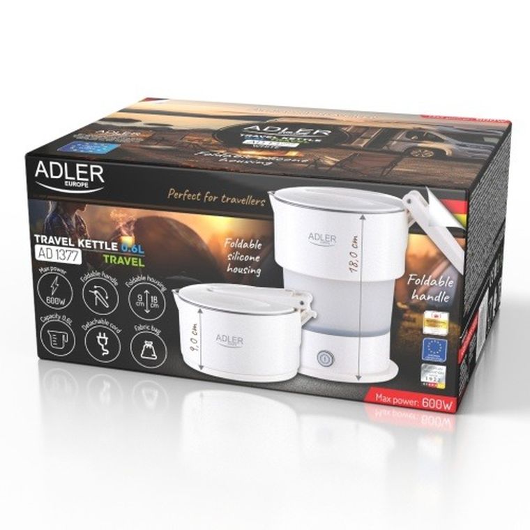 Adler, czajnik silikonowy, turystyczny, 0,6l