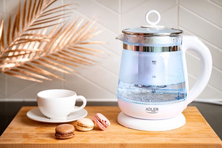 Adler, czajnik szklany, zaparzacz, regulacja temperatury, 1,5l, AD 1299