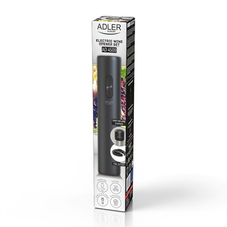 Adler, elektryczny otwieracz do wina, zestaw