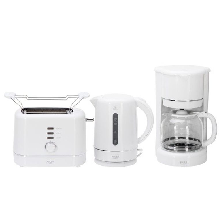 Adler, toster z rusztem, biały