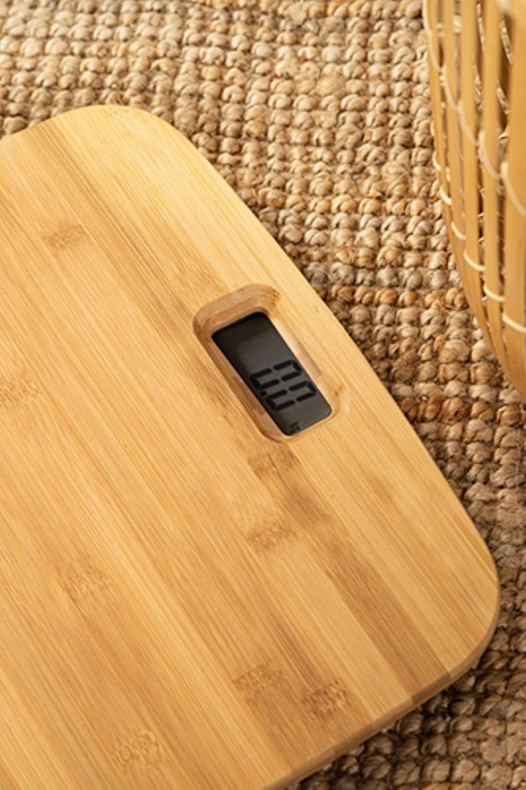 Adler, waga łazienkowa, bambusowa, AD 8173