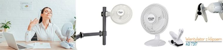Adler, wentylator, 15 cm z klipsem + podstawa, 30W, AD 7317