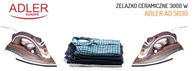 Adler, żelazko ceramiczne AD 5030, 3000W