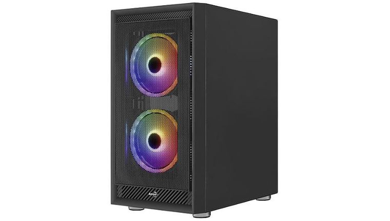 Aerocool, obudowa, PGS GRAPHITE-G-BK-v2 FRGB, czarna