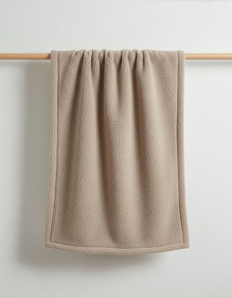 Albero Mio, Cotton Muślin & Boucle, kocyk boucle, karmel, 75-100 cm