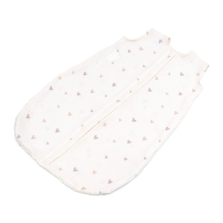 Albero Mio, Mini Hearts, śpiworek do spania, muślinowy,TOG 0.5, rozmiar M