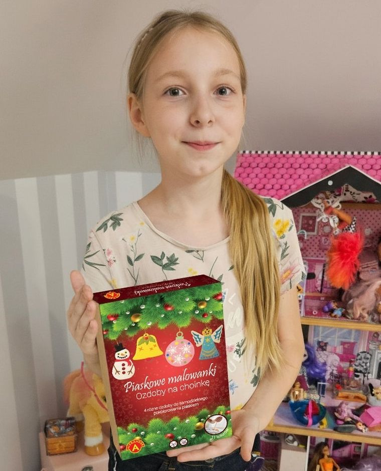 Alexander, Piaskowe Malowanki, Ozdoby na Choinkę: Bałwanek, zestaw kreatywny