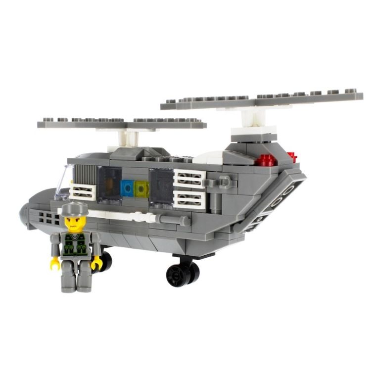 Alleblox, helikopter wojskowy, klocki konstrukcyjne, 179 elementów