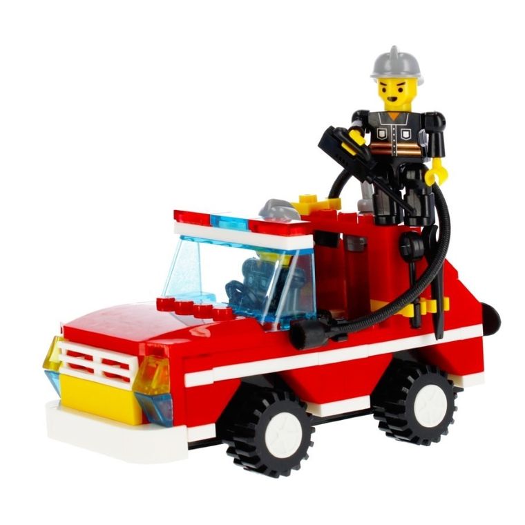 Alleblox, pojazd strażacki, klocki konstrukcyjne, 140 elementów