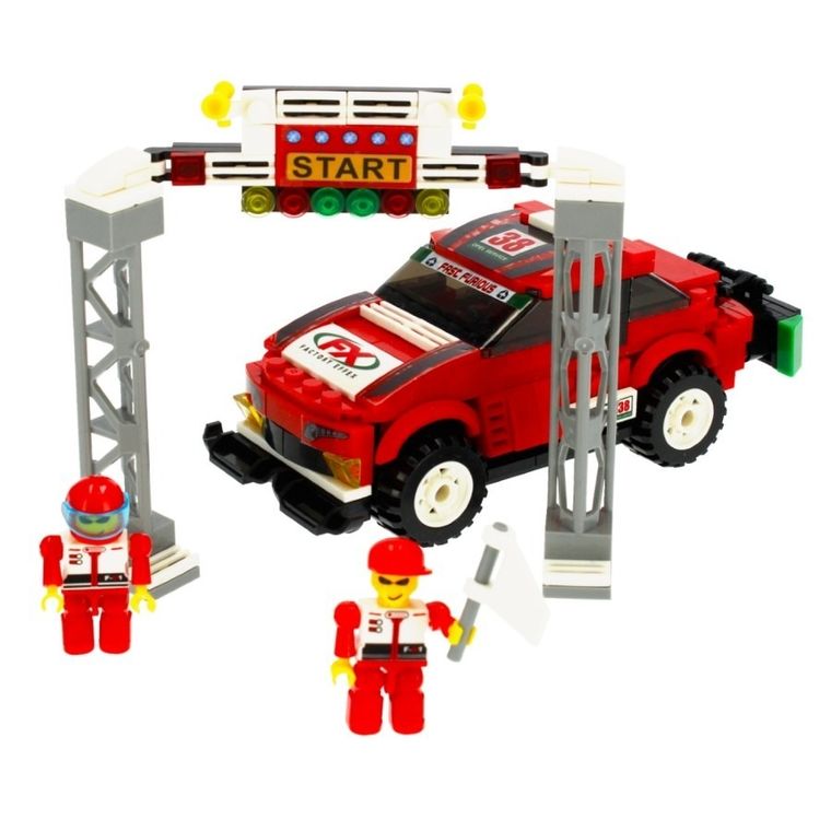 Alleblox, samochód wyścigowy, klocki konstrukcyjne, 255 elementów