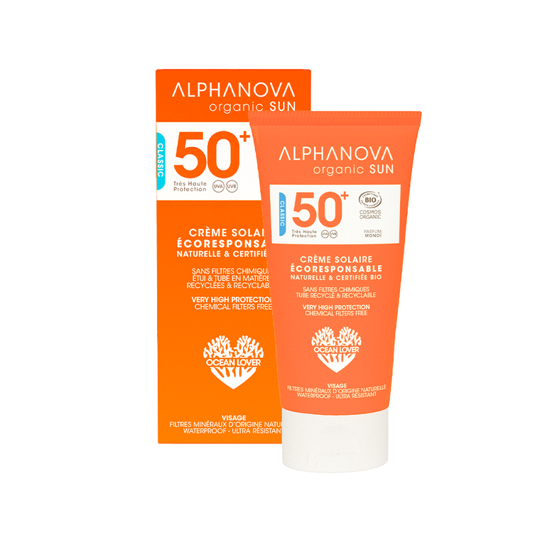 Alphanova Sun, bio krem przeciwsłoneczny, filtr SPF50+, 50 g
