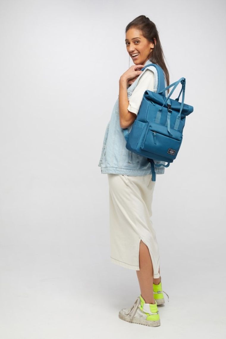 American Tourister, City Roll-Top, plecak, Stone Blue