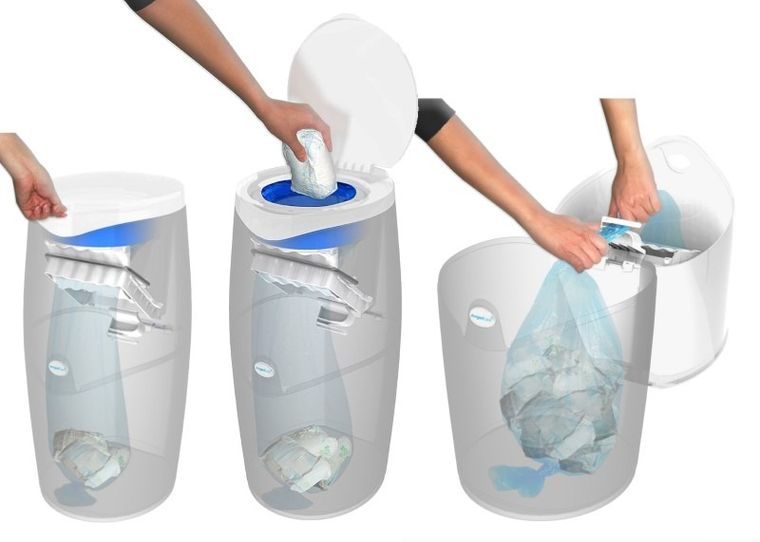 Angelcare, Classic, pojemnik na pieluchy + 5 wkładów