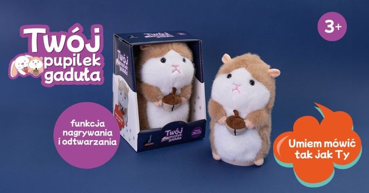 Askato, Twój pupilek gadułka, Chomik, powtarzający słowa, zabawka interaktywna