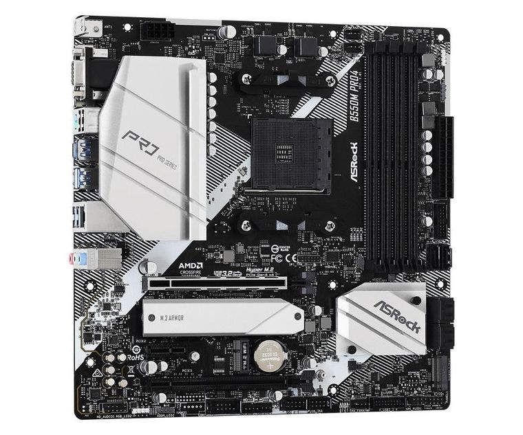 Asrock, płyta główna, B550M Pro4 AM4 4DDR4 HDMI/DP/D-SUB M.2 mATX
