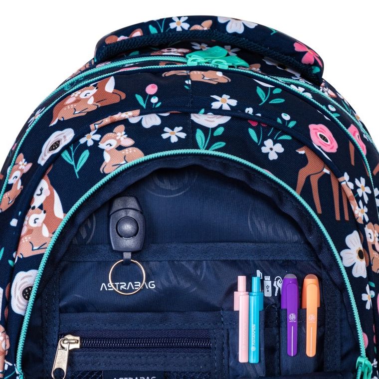 Astrabag, plecak szkolny, 3-komorowy, Baby Deer