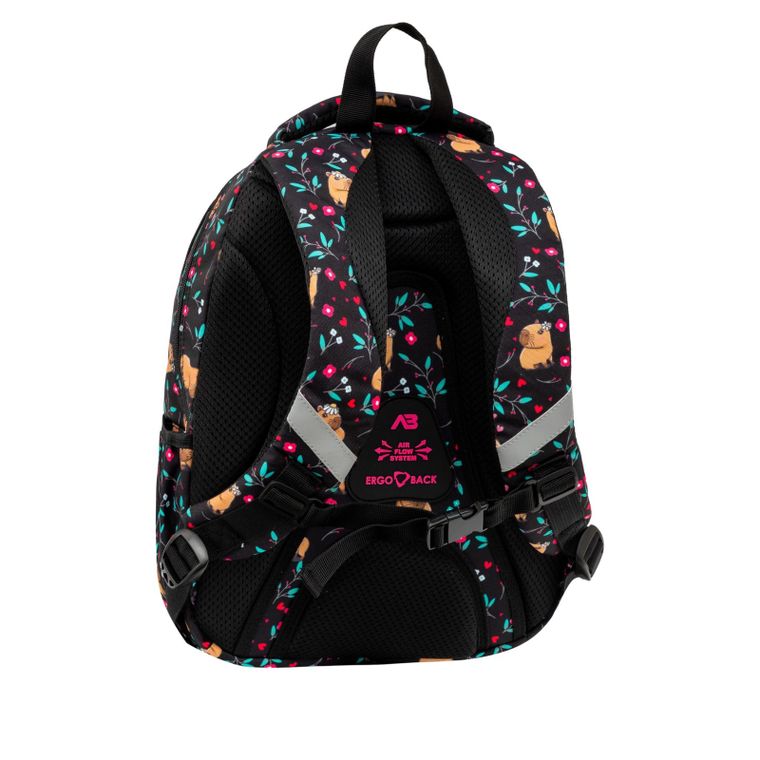 Astrabag, plecak szkolny, 3-komorowy, Flower Capy