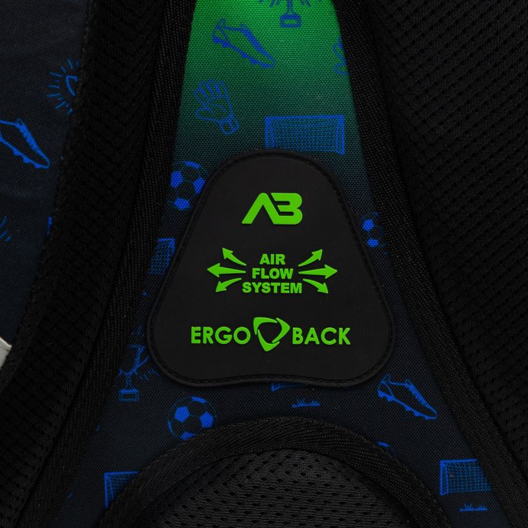 Astrabag, plecak szkolny, 3-komorowy, Ombre Football