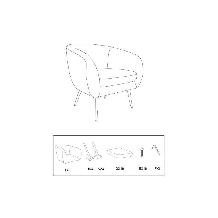 Atmosphera, fotel welurowy, Solaro