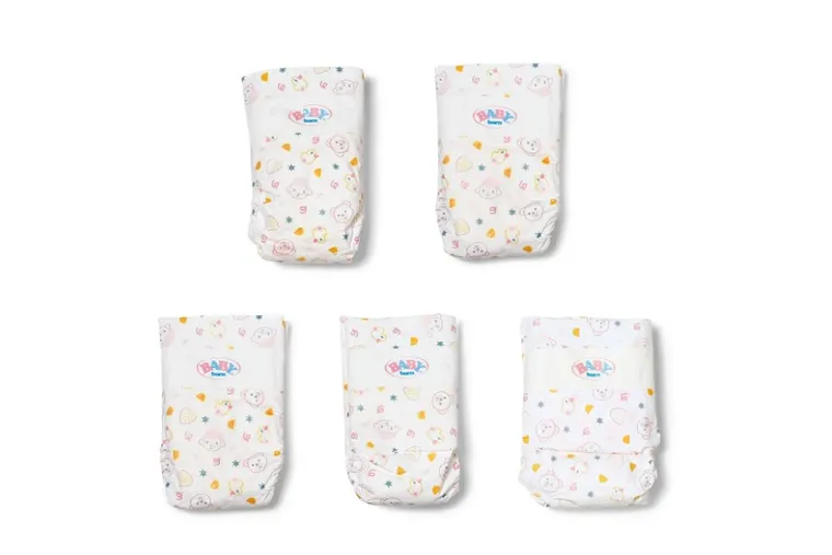 Baby Born, Emma, lalka bobas, 43 cm, zestaw z dodatkowym ubrankiem onesie + 5-pack pieluszek gratis