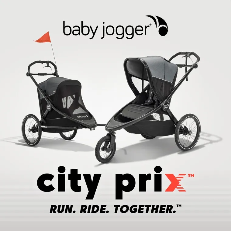 Baby Jogger, City Prix, wózek crossover, przyczepka rowerowa, Ambition Black